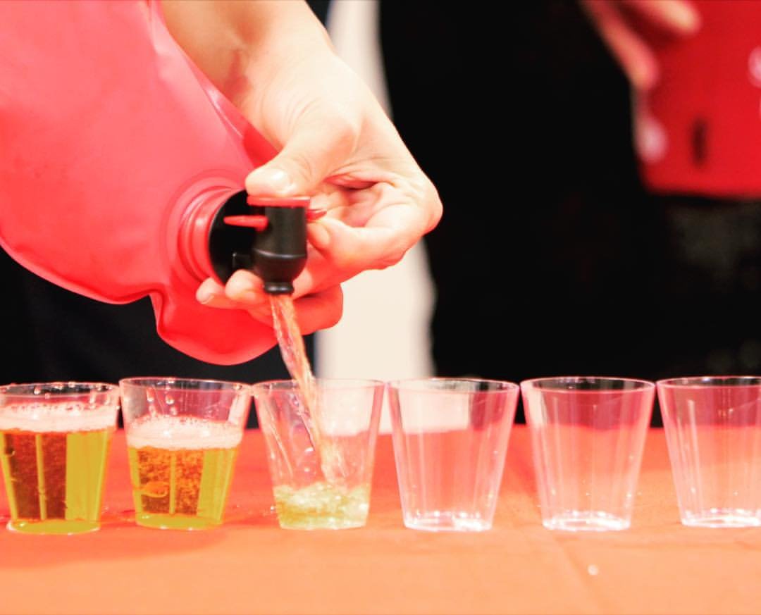 Santas Flask for Liquor, Wine, Drinks: Funny Gag Gifts for White Elephant Christmas Gifts Exchanges; Beverage Dispenser Holds 2.25 Liters for Holiday, Graduation, Office Parties