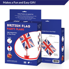 Load image into Gallery viewer, Union Jack Flag Party Flask: 2 liter British Flag Flasks Make the Perfect Drink Dispenser for Your St Georges Day or Guy Fawkes,Bonfire Night Party Supplies,Football, Cricket,or Rugby Parties and More
