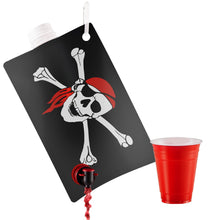 Load image into Gallery viewer, Party Flasks Pirate Flag Adult 2 liter Flasks Make the Perfect Drink Dispenser for Your Pirate Party Supplies, Summer Beach or Pool Party, Sports Tailgating, Funny Gifts, and More
