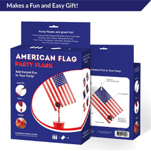 Load image into Gallery viewer, American Flag Flask for Liquor, Wine, Drinks: Beverage Dispenser Holds 2 Liters for Summer, July 4, Sports Tailgating, Birthday, Graduation, Cruises, Boating, BBQ Parties, by Party Flasks
