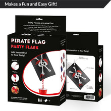 Load image into Gallery viewer, Party Flasks Pirate Flag Adult 2 liter Flasks Make the Perfect Drink Dispenser for Your Pirate Party Supplies, Summer Beach or Pool Party, Sports Tailgating, Funny Gifts, and More
